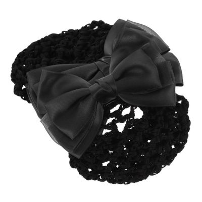 Didiseaon 2pcs Bow Hair Bun Covers Net Clips Stylish Hair Accessories for and Stewardesses and Adding Elegance