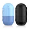2pcs Ice Roller for Face and Eye, Silicone Ice Facial Roller Ice Holder, Face Ice Mold Skin Care, Face Icers Reusable Ice Cube Roller for Shrink Pores Anti Wrinkle Reduce Puffiness, Black Blue view 2