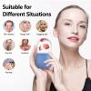 2pcs Ice Roller for Face and Eye, Silicone Ice Facial Roller Ice Holder, Face Ice Mold Skin Care, Face Icers Reusable Ice Cube Roller for Shrink Pores Anti Wrinkle Reduce Puffiness, Black Blue view 3