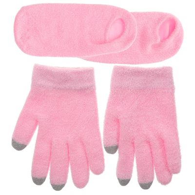 Healeved 4pcs Gel Moisturizing Spa Gloves Socks for Women Intensive Hydration Treatment for Dry Skin for Hand Foot Care Special Occasions