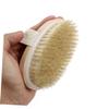 FRCOLOR 2pcs Boar Bristle Brush Bath Brush for Body Cellulite Reduction Handle view 2