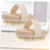 FRCOLOR 2pcs Boar Bristle Brush Bath Brush for Body Cellulite Reduction Handle view 3