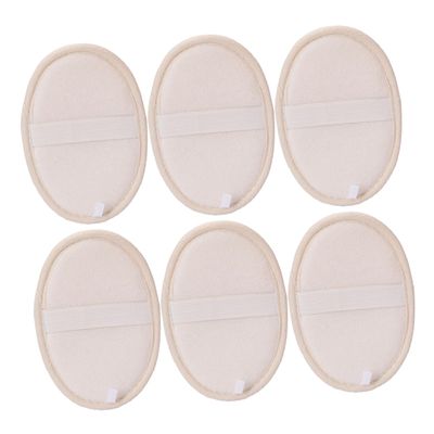 FRCOLOR 6pcs Natural Loofah Sponge Exfoliating Body Scrubber Beige Bath Towels for Gentle Cleansing and Skin Exfoliation for Smooth Skin Care