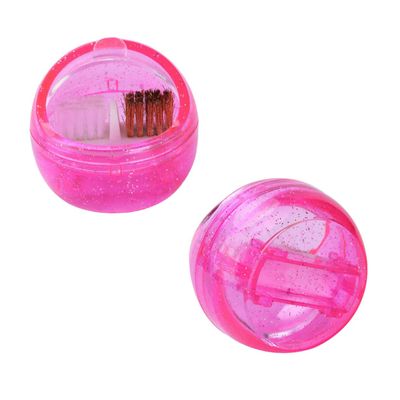 Healeved Nail Art Tools Portable Grinding Machine Cleaner Brush for Easy Nail Drill Bit Cleaning Lightweight and Brush Box for Manicure and Pedicure Rosy