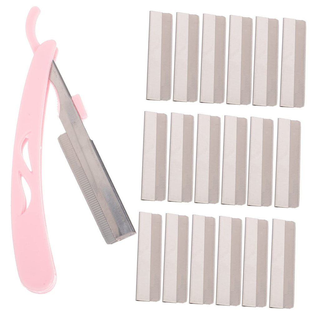 Didiseaon 1set Stainless Steel Eyebrow Trimmer Kit Replacement Blades Assorted Makeup Tool for Precise Facial Hair Removal Lightweight Travel-Friendly Design