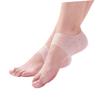 Healeved Silicone Gel Heel Cushion Pads with Breath Holes Moisturizing Foot Protectors for Dry Comfortable Compression Socks for Plantar Fasciitis White view 1