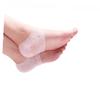 Healeved Silicone Gel Heel Cushion Pads with Breath Holes Moisturizing Foot Protectors for Dry Comfortable Compression Socks for Plantar Fasciitis White view 2