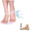 Healeved Silicone Gel Heel Cushion Pads with Breath Holes Moisturizing Foot Protectors for Dry Comfortable Compression Socks for Plantar Fasciitis White view 3