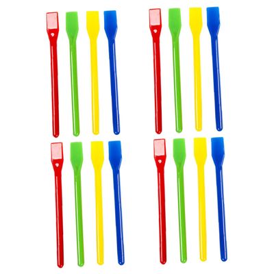 STOBOK 16pcs Paint Stir Stick Spatula Cosmetic Stir Stick Spatula Body Lotion Stiring Rod Lotion Applicator Waxing Sticks Spatula Plastic Color Palette Mix re-usable