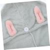 Didiseaon Hair Drying Bath Cap Super Absorbent Towel Wrap Ear Design Quick Drying Microfiber for Curly Thick Hair Lightweight and Portable for Home and Travel Use view 4