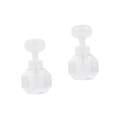 2pcs Flower Sparkling Bottle Plastic Flower Pots Foam Soap Dispenser Foaming Face Foam Soap Pump Bottle Clear Gel for Cups Top Pp Material Cosmetic Shampoo Bottle Travel