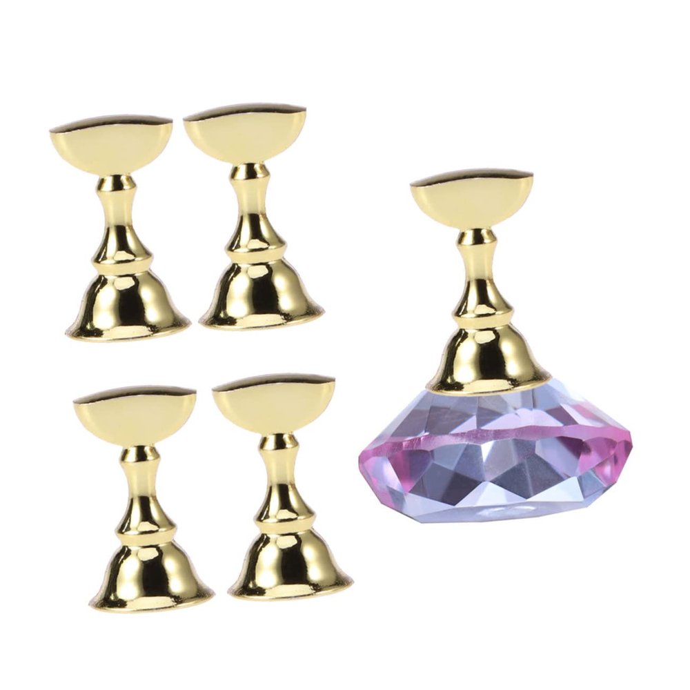 Healeved Elegant Crystal Gem Nail Retain Nail Art Display Shelf Tool Holder for Professional Diy