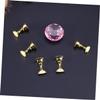 Healeved Elegant Crystal Gem Nail Retain Nail Art Display Shelf Tool Holder for Professional Diy view 2