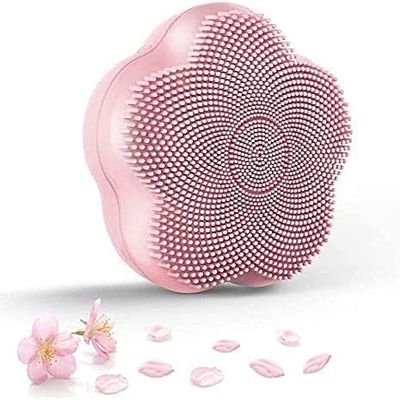 Smart Facial Cleansing Brush, Waterproof, Sonic Vibrating Face Brush for Deep Cleansing, Electric Face Cleansing, USB Rechargeable,Gentle Exfoliating and Massaging soft and comfortable (Color : Pink