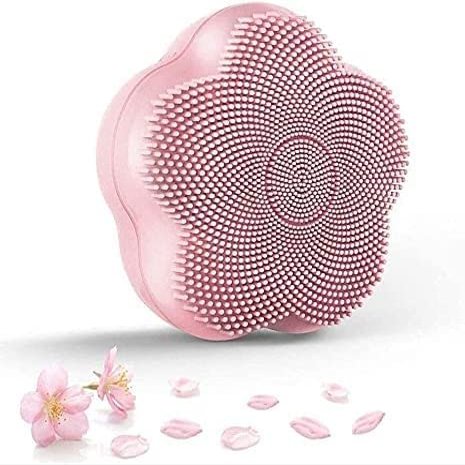 Smart Facial Cleansing Brush, Waterproof, Sonic Vibrating Face Brush for Deep Cleansing, Electric Face Cleansing, USB Rechargeable,Gentle Exfoliating and Massaging soft and comfortable (Color : Pink