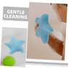 Beatifufu 2pcs Boy Girl Bath Sponges Soft Loofah Body Scrubber for Shower Face Cleansing Exfoliating Star Shape with Bamboo Colors Great for Boy Bath view 3