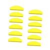 Healeved 20pcs Mini Half-Moon Shaped Sponge Nail Files Double-Sided Nail Polishing Strips for Accurate Grinding and Polishing for Home and Salon Use Yellow Color view 1
