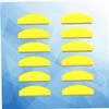 Healeved 20pcs Mini Half-Moon Shaped Sponge Nail Files Double-Sided Nail Polishing Strips for Accurate Grinding and Polishing for Home and Salon Use Yellow Color view 3