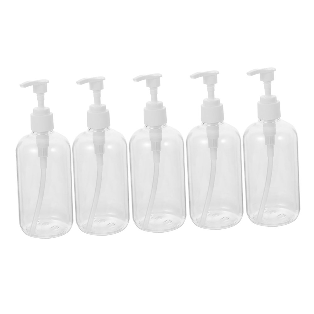 KONTONTY 5pcs Hand Bottle Pump Refillable Soap Dispensers for Travel Home Outdoor Sub Bottle for Hand Soap Refill