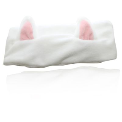 Beatifufu 5pcs Cat Ear Hairbands for Women Wash Face Makeup Accessories White Black Grey and Rose Red Lightweight Design for Spa and Bath Use