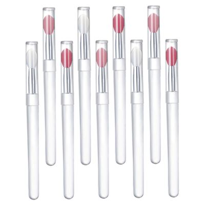 Beatifufu 9pcs Lip Brush Covers Lipstick Applicator for Even Blending for Lip Balm and Gloss Compact Makeup Brushes Styles