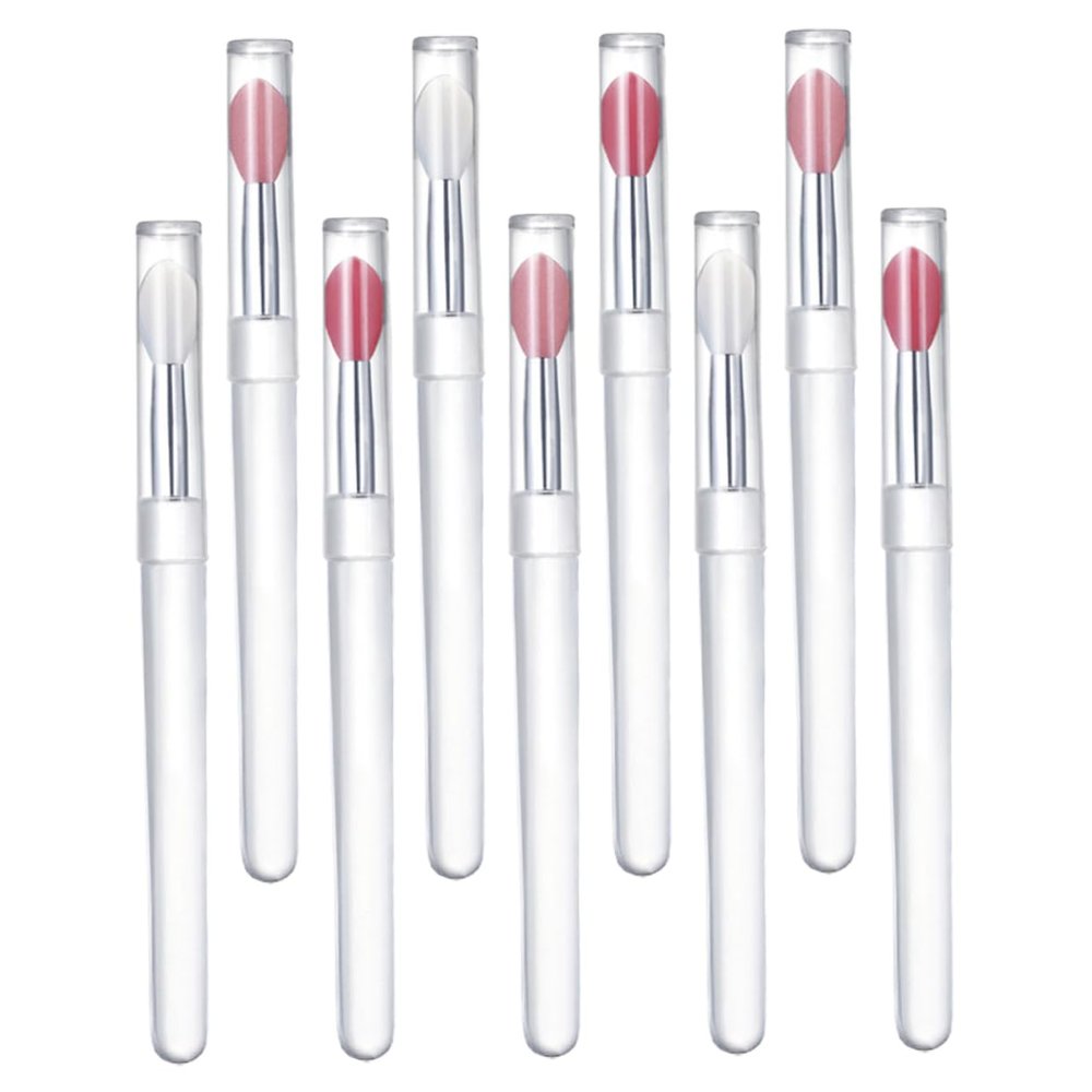 Beatifufu 9pcs Lip Brush Covers Lipstick Applicator for Even Blending for Lip Balm and Gloss Compact Makeup Brushes Styles