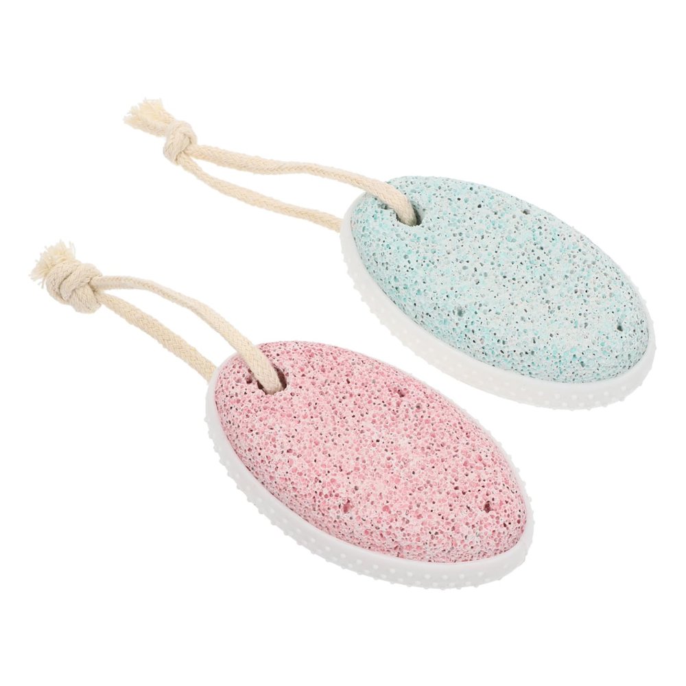 Healeved 2pcs Foot Sole Exfoliating Trimmer Natural Pumice Stones Foot Skin Callus Remover Kit