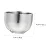Outanaya 2pcs Practical Stainless Steel Shaving Bowl Shave Mug for Men's Bubble Soap view 3