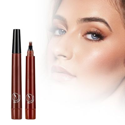 2024 New Magic Eyebrow Pencil, 3D Waterproof Microblading Eyebrow Pen4 Tipped Precise Brow Pen Fine Stroke Microblading Eyebrow Pencil Creates Natural