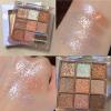 9 Colors Glitter Shimmer Eyeshadow Makeup Palette, Korean Sparkle Neutral Eye Shadow Palettes Highly Pigmented Long Lasting Waterproof Blendable sombras para ojos Pink White Golden Brown Eye Glitter view 3