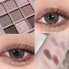 9Color Eyeshadow Palette Makeup, Matte Glitter Shimmer Korean Eye Shadow Palettes, Highly Pigmented Long Lasting Waterproof Blendable, Knit Violet Rose Gold Purple Pink Dark Brown Glitter Eye Makeup view 2