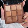 9 Colors Brown Eyeshadow Palette, Matte Shimmer Glitter Eye Shadow Palette Makeup, Nude Naked Neutral Eyeshadow Palette, Dark High Pigment Long Lasting Waterproof Eyeshadow Makeup Pallet, Bronze Color view 4