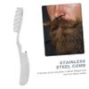 Outanaya 1pc Stainless Steel Beard Comb Portable Mini Hair Styling Tool for and Easy to Use for Travel and Daily Grooming view 4