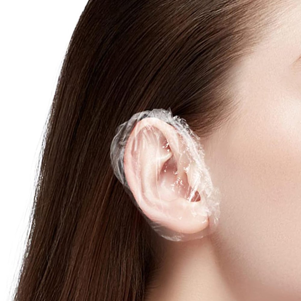 200 Pack Disposable Ear Covers For Shower Ear Protectors Waterproof Ear Covers for Bathing Shower Cover Swimming Ear Drye Bathing Ear for Hair Dye Spa Salon Beauty Treatments