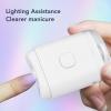 2 in 1 Electric Nail Clipper with Light, Nail Scraps Storage Type C Fast Charging Automatic Nail Cutter,Fingernail Trimmer White, to Use, Light Sound and Vibration Damping view 4