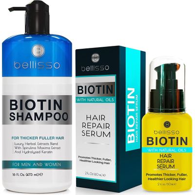 BELLISSO Biotin Shampoo and Biotin Hair Thickening Serum