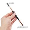 Molly Skin Dual-Ended Eye Brow Brush, Filling & Shaping Angled Brow Brush With Spoolie, Makeup Grooming Tool, Black view 2