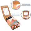 YTYVAGT Lipstick Case,Leather Lip Gloss Lipstick Organizer with Mirror,Mini Lipstick Holder Bag,Fuiji Mountain Flower view 4