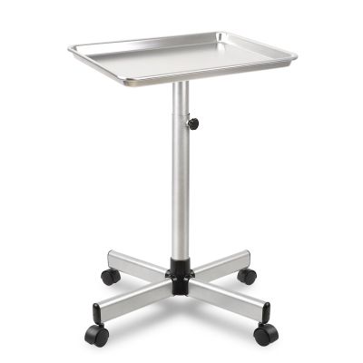 Salon Tray on Wheels, Rolling Tattoo Tray, Adjustable Hair Stylist Tray, Metal Mayo Stand Tray, Salon Color Tray Use As Medical Tray, No-Rusting