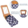 YTYVAGT Lipstick Case,Portable Makeup Bag Cosmetic Pouch,Lipstick Holder Makeup Organizer,Black and White Lantern Shape view 4
