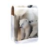YTYVAGT Lipstick Case,Leather Lip Gloss Lipstick Organizer with Mirror,Mini Lipstick Holder Bag,Winter Snow Polar Bear view 1