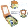 YTYVAGT Lipstick Case,Leather Lip Gloss Lipstick Organizer with Mirror,Mini Lipstick Holder Bag,Birds Flowers Garden River view 4