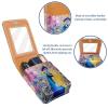 YTYVAGT Lipstick Case,Leather Lip Gloss Lipstick Organizer with Mirror,Mini Lipstick Holder Bag,Animal Colorful Peacock Art Painting view 4