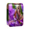 YTYVAGT Lipstick Case,Leather Lip Gloss Lipstick Organizer with Mirror,Mini Lipstick Holder Bag,Purple Flowers and Animals view 1