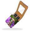 YTYVAGT Lipstick Case,Leather Lip Gloss Lipstick Organizer with Mirror,Mini Lipstick Holder Bag,Purple Flowers and Animals view 2
