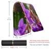 YTYVAGT Lipstick Case,Leather Lip Gloss Lipstick Organizer with Mirror,Mini Lipstick Holder Bag,Purple Flowers and Animals view 3