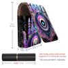 YTYVAGT Lipstick Case,Leather Lip Gloss Lipstick Organizer with Mirror,Mini Lipstick Holder Bag,Ethnic Style Eye Hand Mandala view 3