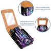 YTYVAGT Lipstick Case,Leather Lip Gloss Lipstick Organizer with Mirror,Mini Lipstick Holder Bag,Ethnic Style Eye Hand Mandala view 4