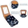 YTYVAGT Lipstick Case,Leather Lip Gloss Lipstick Organizer with Mirror,Mini Lipstick Holder Bag,White Daisy Flowers view 4