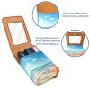 YTYVAGT Lipstick Case,Leather Lip Gloss Lipstick Organizer with Mirror,Mini Lipstick Holder Bag,Beach Seaside Starfish Ocean view 4
